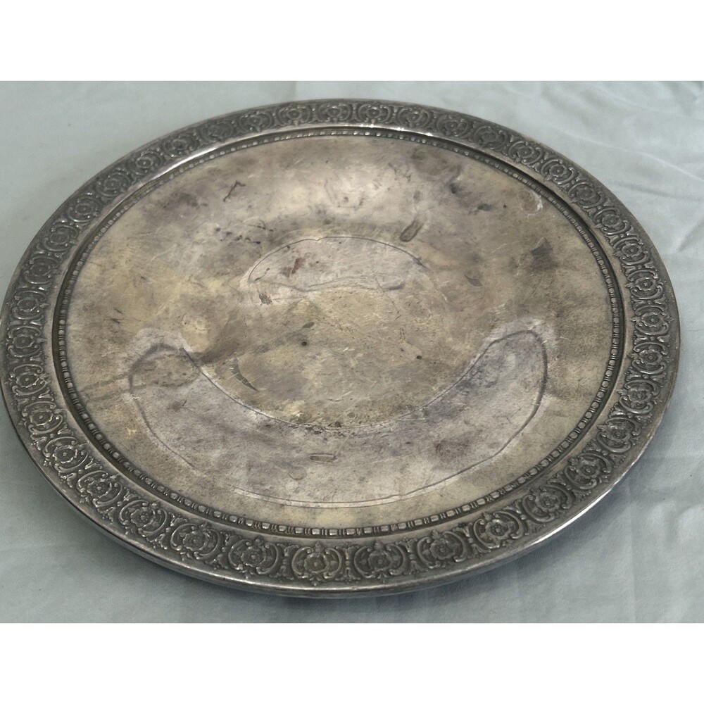 Vintage Reed & Barton 1404 Silverplate Platter Round 10” Serving Tray 1952